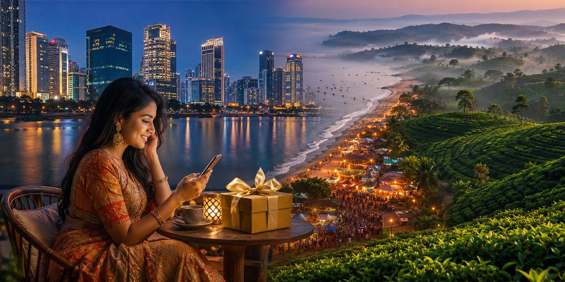 ঢাকার চা বাগান পটভূমিতে ডিপোজিট বোনাস অফারের দৃশ্য